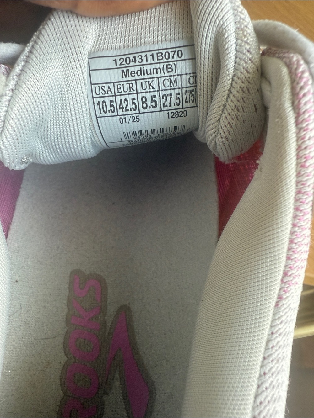 Brooks Ghost 17 Oyster/Apricot/Pink Women Running Sneakers- SZ 10.5 - Picture 12 of 12